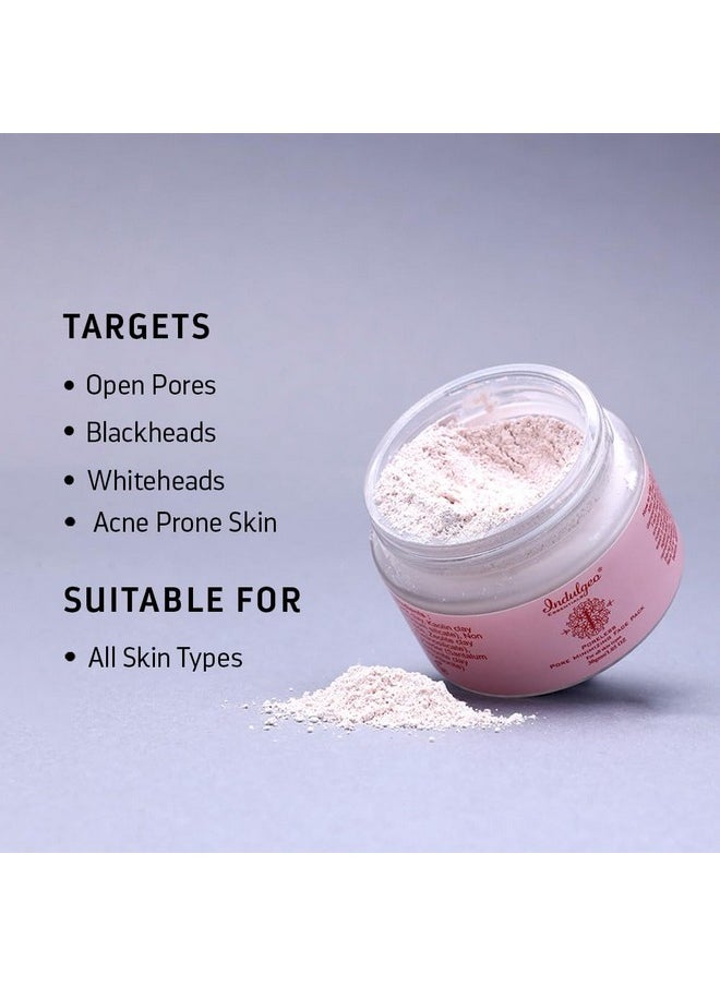Indulgeo ESSENTIALS Pore Minimizing Detan Face Pack | Pore Tightening Deep Cleansing Healing Clay Mask |For Smooth And Radiant Skin | It Helps To Reduce Acne & Blackheads - 30Gm  - Image 2