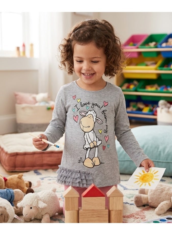 ان اي سي اي تيشيرت بناتي بأكمام طويلة من NICI، مصنوع من القطن بنسبة 100%، من إنتاج kidstv - Image 3