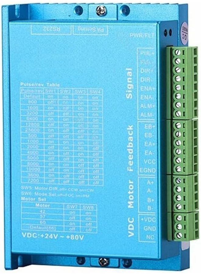 HB808C 17 23 24 AC18 80V سائق محرك السائر ذو الحلقة المغلقة ثنائي الطور للمحركات 42 57 60 - Image 2