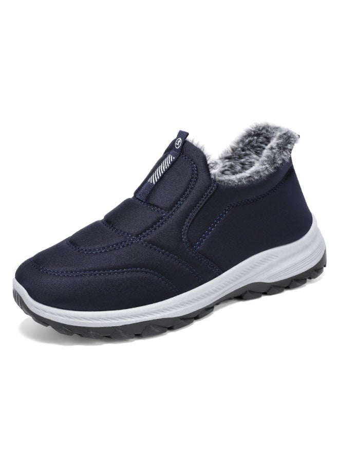 Cotton Shoes, Winter Women's Shoes, Velvet Thickened Cotton Boots, Mother's Shoes Large Size Short Boots, Same Style Warm Snow Boots For Men And Women