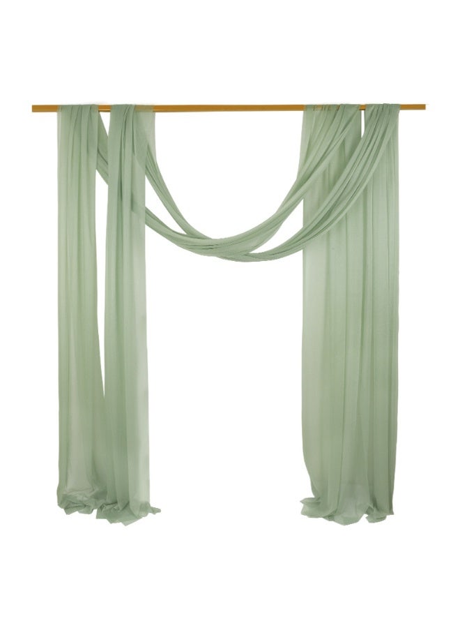 RATSAW 75 x 600 CM Wedding Arch Draping Sheer Fabric for Ceremony Party Reception Decorations  Mondrian Green - Image 5
