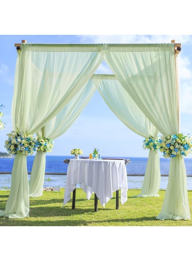 RATSAW 75 x 600 CM Wedding Arch Draping Sheer Fabric for Ceremony Party Reception Decorations  Mondrian Green - Image 4