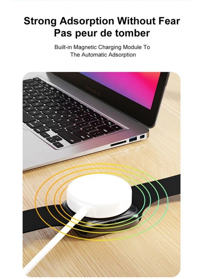 Type-c Watch Magnetic Fast Wireless Charging, Suitable For Apple Watch, Magnetic Watch Charging Cable, Suitable For Watch Series 9/8/7/ultra/ultra 2/se 2/6/5/4/3/2/1/se 1, C-type Charging Cable (white, 1m) - Image 4