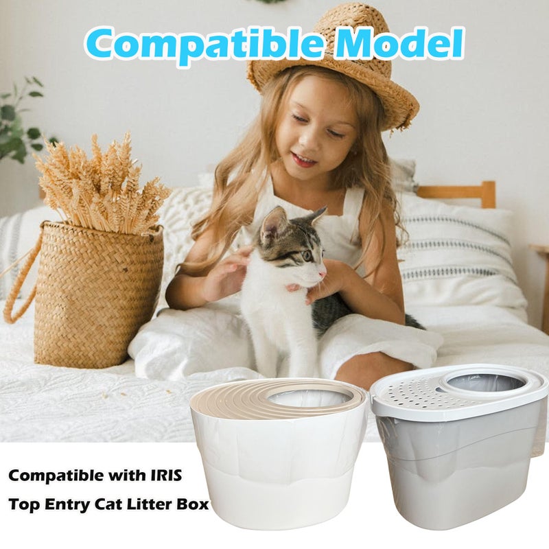 TeurWone 30 Pack Litter Box Liners Fit for IRIS Top Entry Cat Litter Box - Durable Thickened and Scratch-Resistant, Liners for Most Top Entry Litter Pan Models - Image 2
