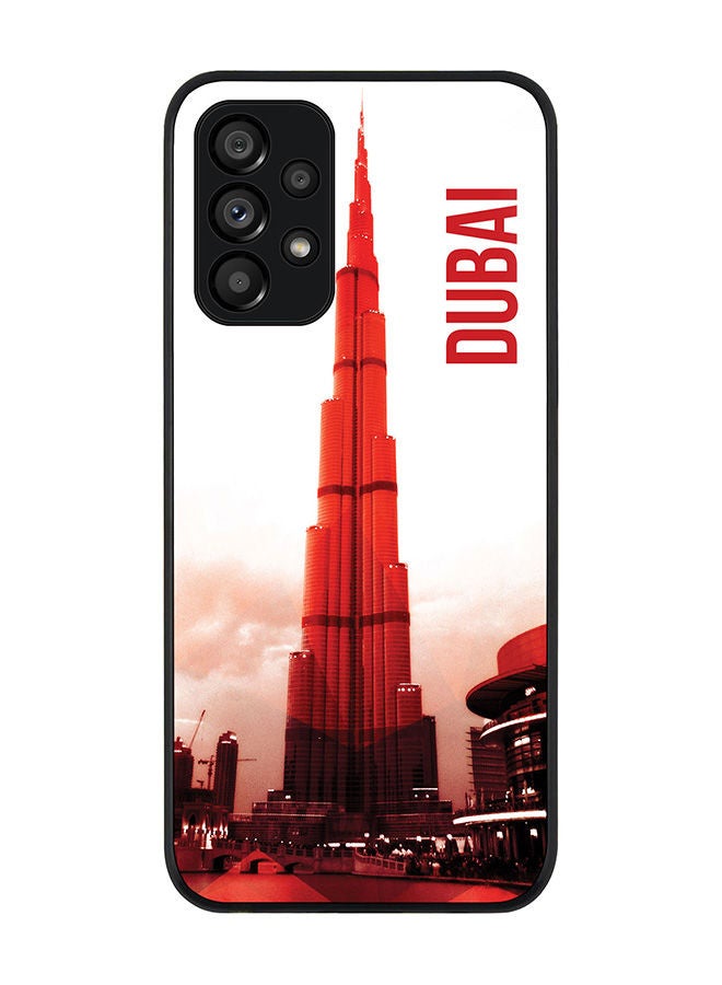 Stylizedd Rugged Black edge case for Samsung Galaxy A23 (LTE/4G) Slim fit Soft Case Flexible Rubber Edges Anti Drop TPU Gel Thin Cover - Dubai - The Burj - Image 1