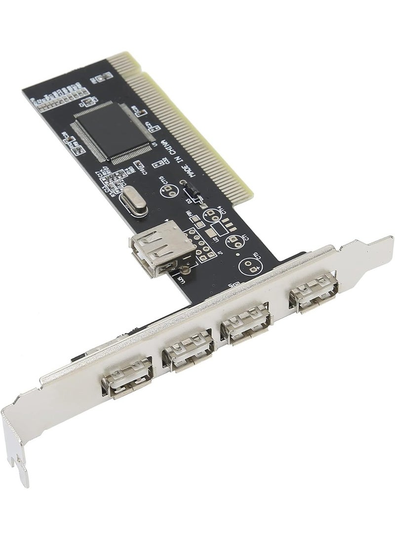 كارت توسيع USB بواجهة PCI – 5 منافذ (4 خارجية + 1 داخلية) لأجهزة الكمبيوتر المكتبي  - Image 5