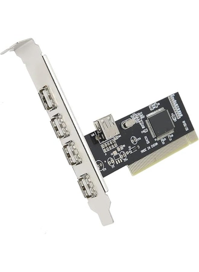 كارت توسيع USB بواجهة PCI – 5 منافذ (4 خارجية + 1 داخلية) لأجهزة الكمبيوتر المكتبي  - Image 4