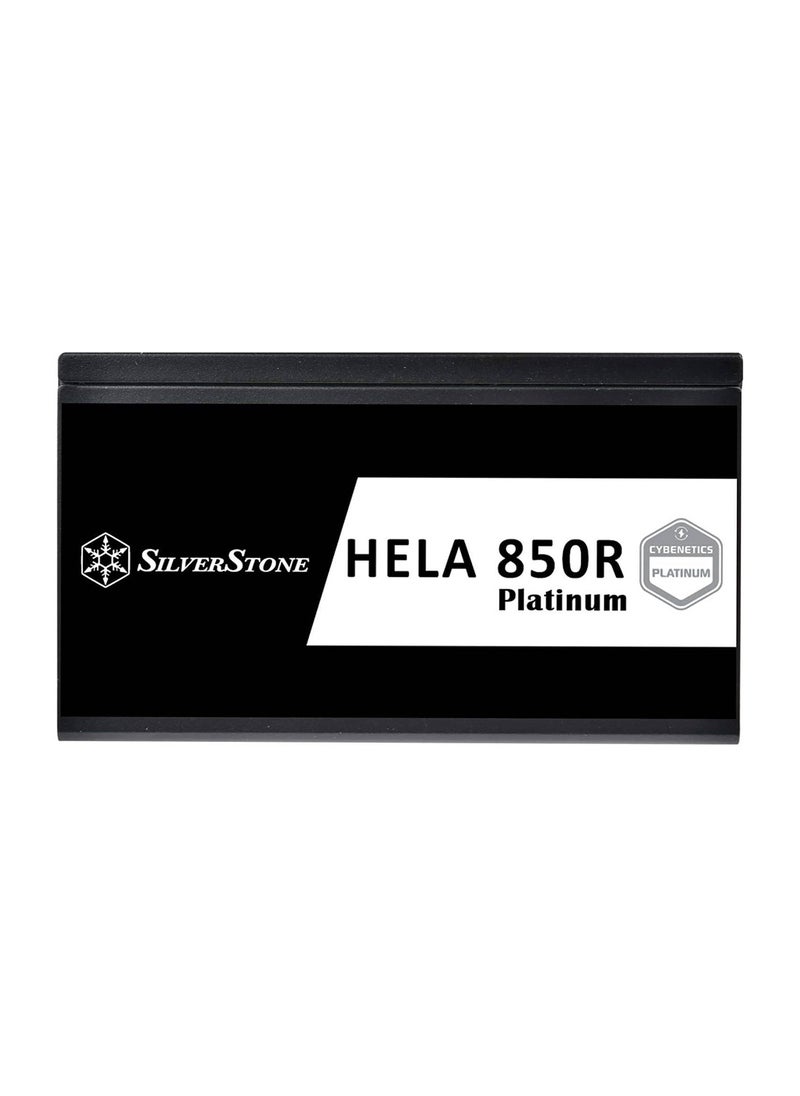 SilverStone - Hela 850R Fully Modular ATX Power Supply, Cybenetics Platinum, 850W Max Output Power, Gen5 12VHPWR PCIe Connector, 135mm Silent FDB Fan, Active PFC, Black | SST-HA850R-PM - Image 1