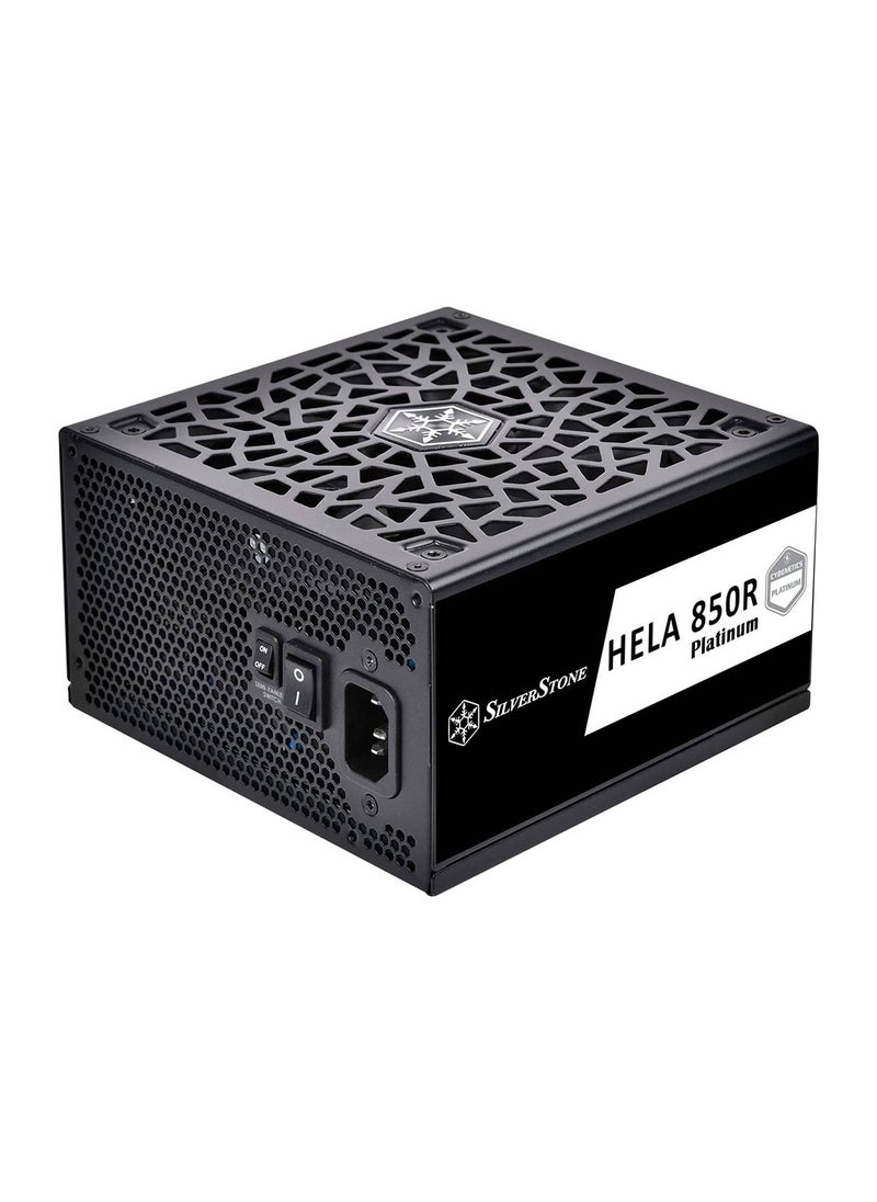 SilverStone - Hela 850R Fully Modular ATX Power Supply, Cybenetics Platinum, 850W Max Output Power, Gen5 12VHPWR PCIe Connector, 135mm Silent FDB Fan, Active PFC, Black | SST-HA850R-PM - Image 1