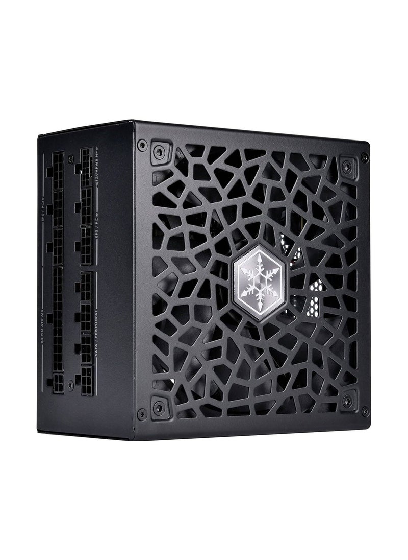 SilverStone - Hela 850R Fully Modular ATX Power Supply, Cybenetics Platinum, 850W Max Output Power, Gen5 12VHPWR PCIe Connector, 135mm Silent FDB Fan, Active PFC, Black | SST-HA850R-PM - Image 1