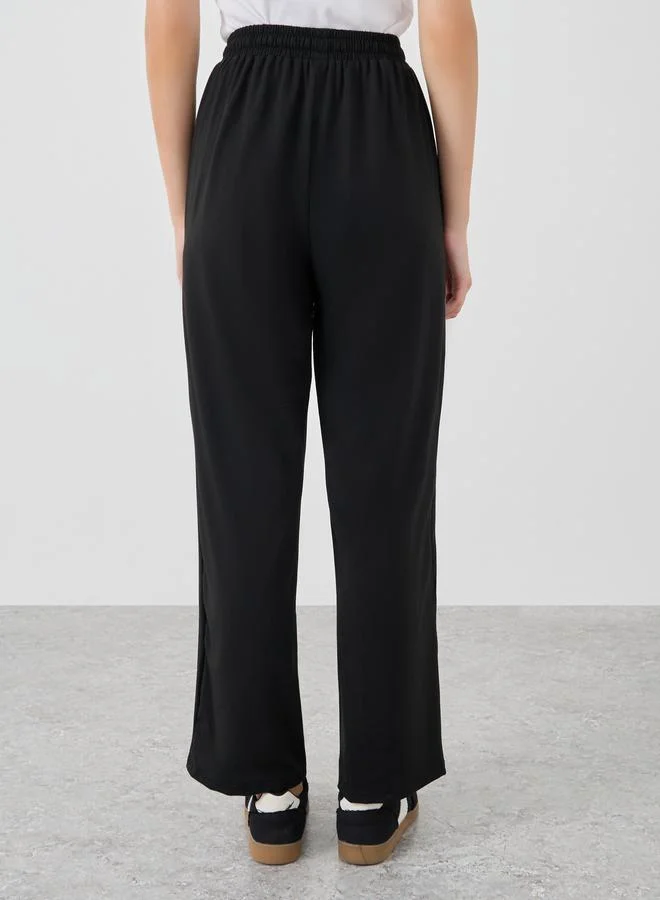 Take Two Take Two Embroidered Wide Leg Joggers