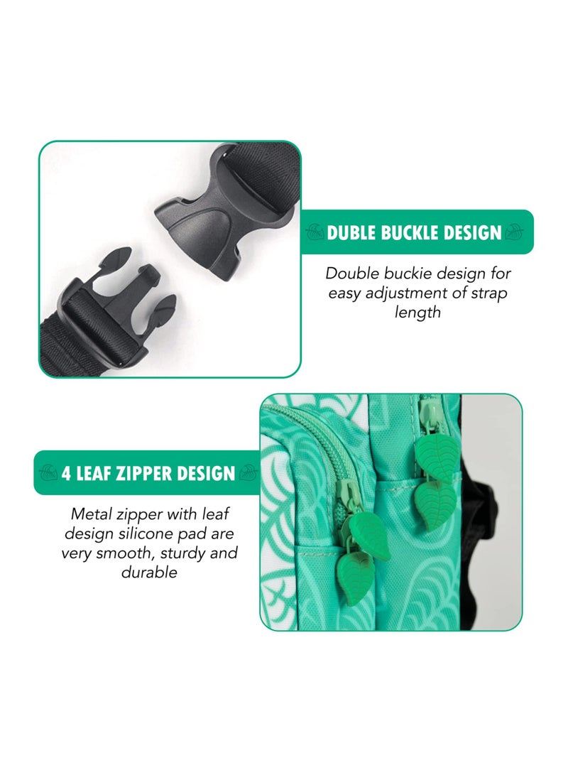 SYOSI Cute Leaf Crossbody Bag, Crossing Shoulder Backpack Compatible with Switch Lite, Nylon Waterproof Travel Storage Bag - Image 5