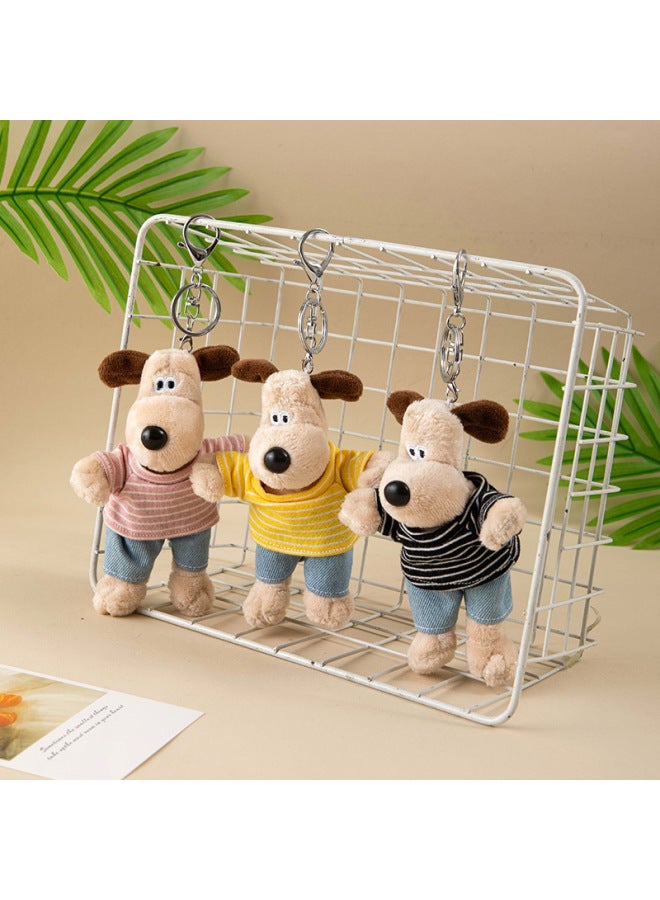 Cute Dog Doll Clothes Plush Toy Keychain Car Interior Decoration Backpack Pendant Master Dog Gift-Color:15cm Denim Skirt Blue Wool Hat Puppy Keychain-Height:15cm  - Image 5