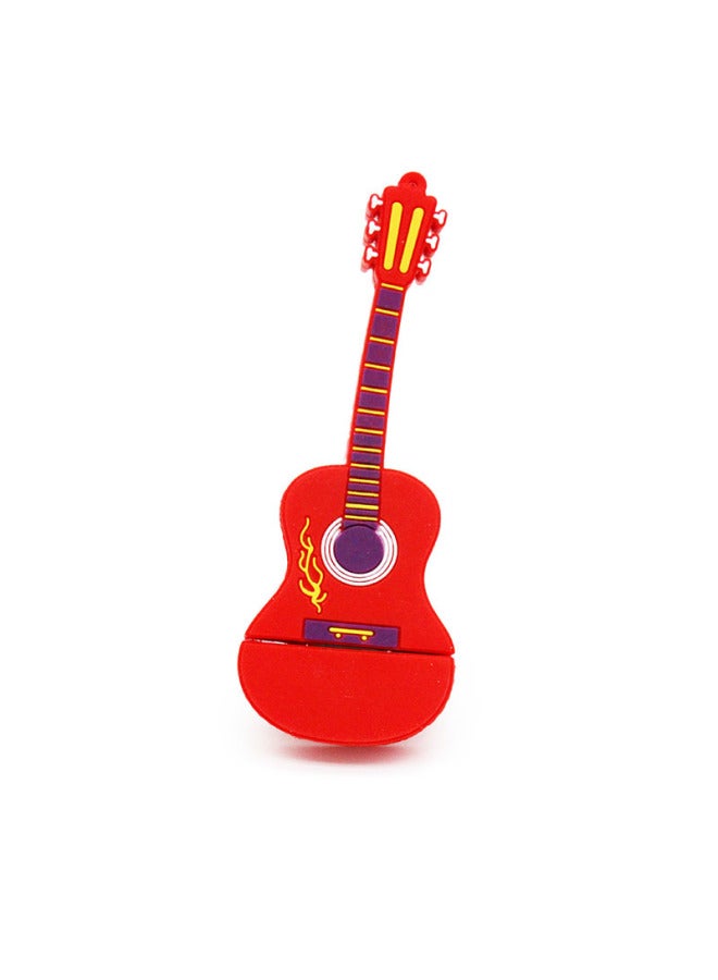 Loquat Musical Instrument USB Flash Drive Cute Cartoon U Disk Guitar Violin U Disk Souvenir 64GB Gift Creative Gift Musical Note-Color:10-Capacity:64GB  - Image 1