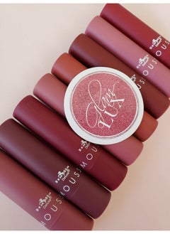 Glam Lux Italia Deluxe Matte Nude Lipstick Bundle Of 8 Matte Lipsticks And Pink Bag Great Gifts For Girls, Teen, Women  - Image 1