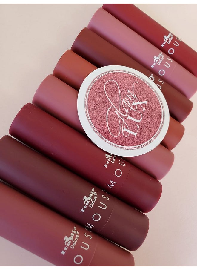 Glam Lux Italia Deluxe Matte Nude Lipstick Bundle Of 8 Matte Lipsticks And Pink Bag Great Gifts For Girls, Teen, Women  - Image 2