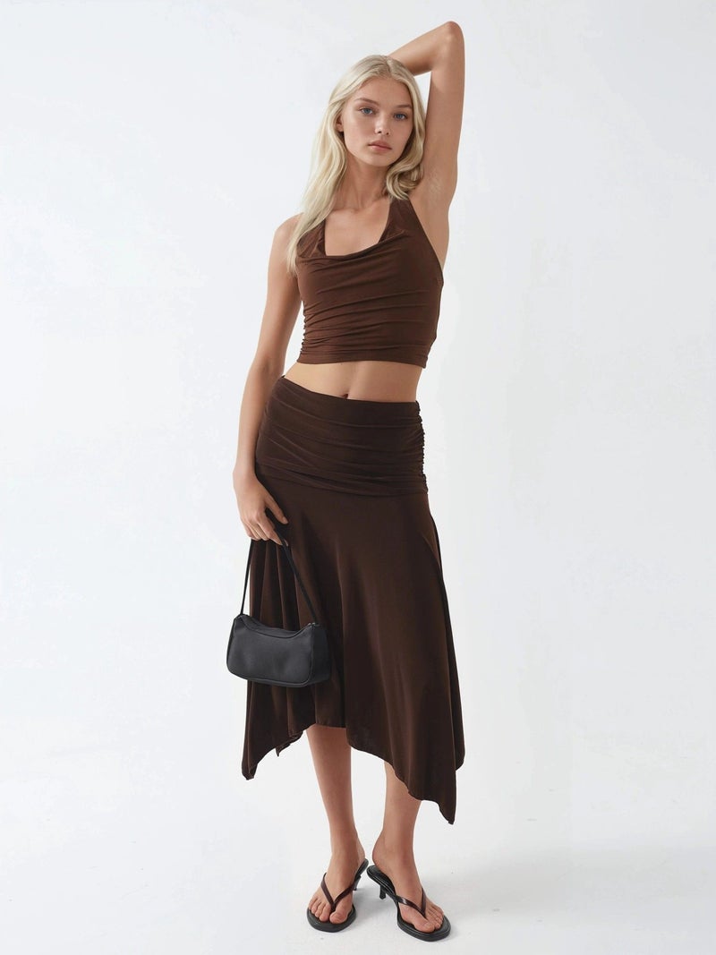 BUSEM Halter Neck Slim Fit Crop Blouse - Image 4