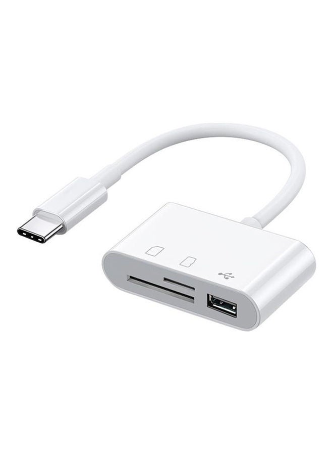 3-In-1 Type-C Hub White - Image 1