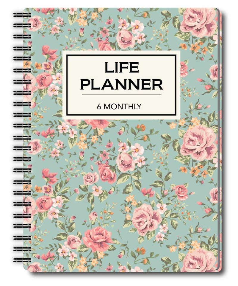 Nourish A5 Life Planner for 6 Months Undated Hardcover, Includes Monthly, Daily, Fitness and Financial Planner - Image 1