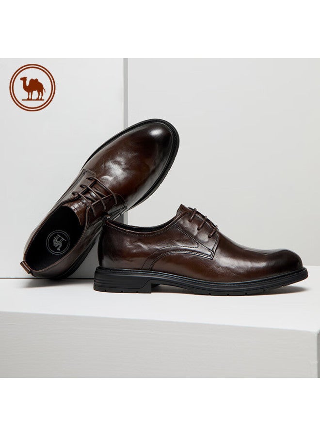 CAMELJEANS Camel Men's Casual Fashion Business Belted Formal Derby Wedding Shoes P15s005004 Brown 41 - Image 2
