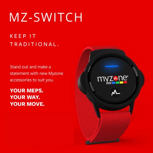 MYZONE MZ-Switch Replacement Arm & Wrist Straps - Red - Vibrant, Adjustable & Comfortable Replacement Fitness Band for the MZ-Switch - Image 3