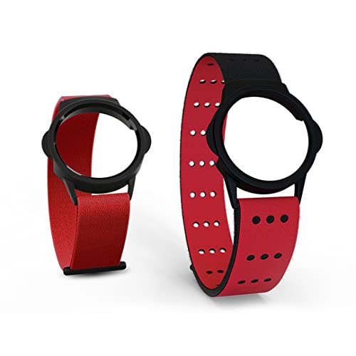 MYZONE MZ-Switch Replacement Arm & Wrist Straps - Red - Vibrant, Adjustable & Comfortable Replacement Fitness Band for the MZ-Switch - Image 1