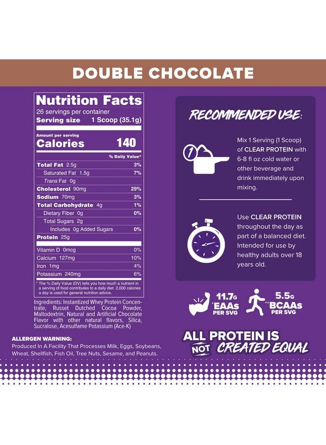 FINAFLEX CLEAR PROTEIN, Double Chocolate - 2 lb - Promotes Muscular Performance & Growth - Milkshake-Like Taste - Low Carb, Low Fat & Gluten Free - 27 Servings - Image 2