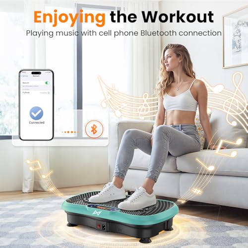 AXV Vibration Plate Fitness Platform Exercise Machine Vibrating Shaking Full Body Shaker Workout Vibrate Stand Shake Board Sport for Weight Loss Fat Burner for Gym Home Office - Image 3