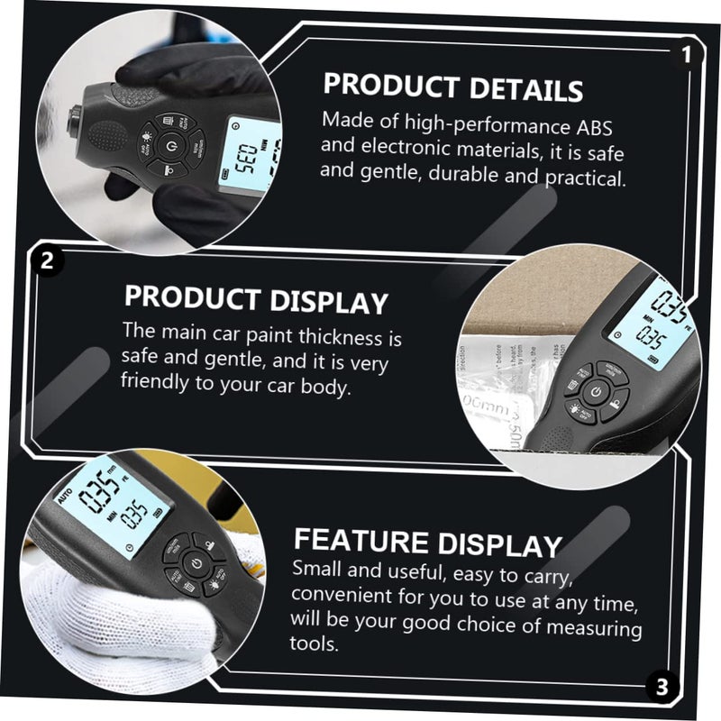 Digital Paint Thickness Gauge 1pc Portable Car Coating Tester Professional Automotive Measurement - Image 3