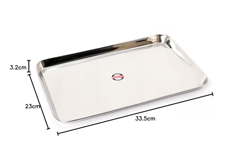 Embassy Stainless Steel Deep Tray, Rectangle | Size - 22 x 33 cm (L x B) | Serving Tray for Kitchen | Food Tray for Parties, Catering, Dining, Baking & Everyday Use | Dishwasher Safe & Easy to Clean - Image 4