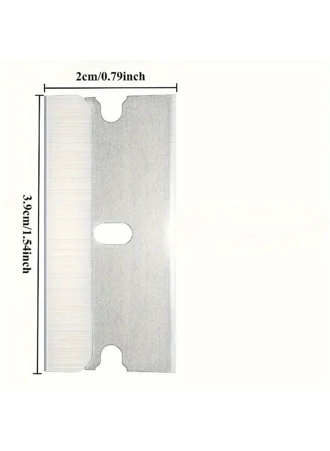 Metal Scraper Tool Set 1 Handle 100 Blades Paint Stripping Cleaning Labels Stickers - Image 4