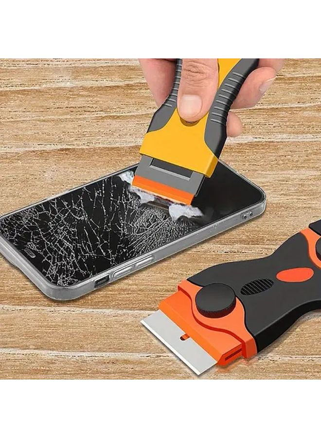 Metal Scraper Tool Set 1 Handle 100 Blades Paint Stripping Cleaning Labels Stickers - Image 2