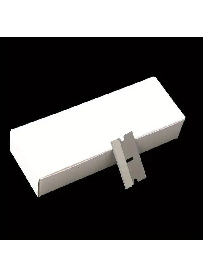 Metal Scraper Tool Set 1 Handle 100 Blades Paint Stripping Cleaning Labels Stickers - Image 3