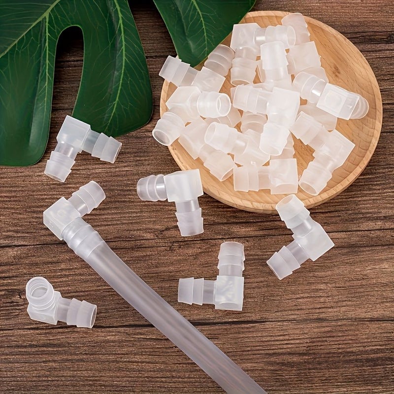عشرون قطعة من تركيبات الأنابيب بحجم 3/8 بوصة، مشعب أنابيب على شكل حرف L، موصلات ثنائية الاتجاه لأنابيب أحواض السمك (20 قطعة) - Image 3