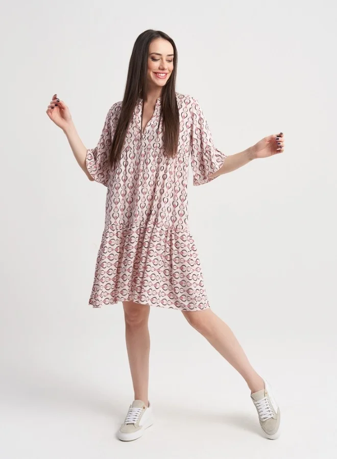 ZABAIONE Abstract Print Mini Dress