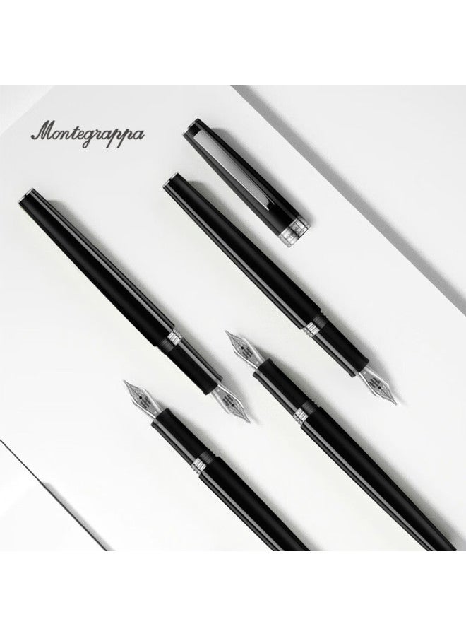 MONTEGRAPPA Wantejia Italian Imported Harmony Series Black Fountain Pen For Men And Women, High-end Gift Box, Business Gift Set, F Nib Isa1r2ac Gift - Image 3