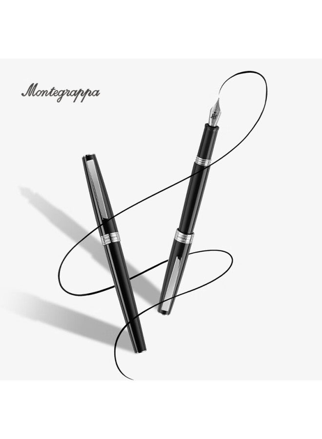 MONTEGRAPPA Wantejia Italian Imported Harmony Series Black Fountain Pen For Men And Women, High-end Gift Box, Business Gift Set, F Nib Isa1r2ac Gift - Image 4