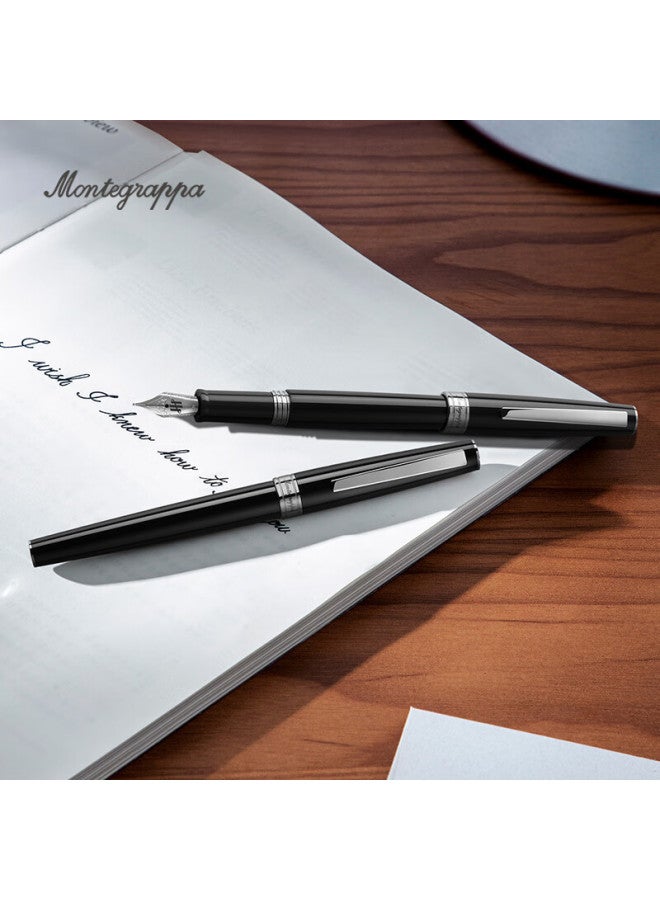 MONTEGRAPPA Wantejia Italian Imported Harmony Series Black Fountain Pen For Men And Women, High-end Gift Box, Business Gift Set, F Nib Isa1r2ac Gift - Image 2