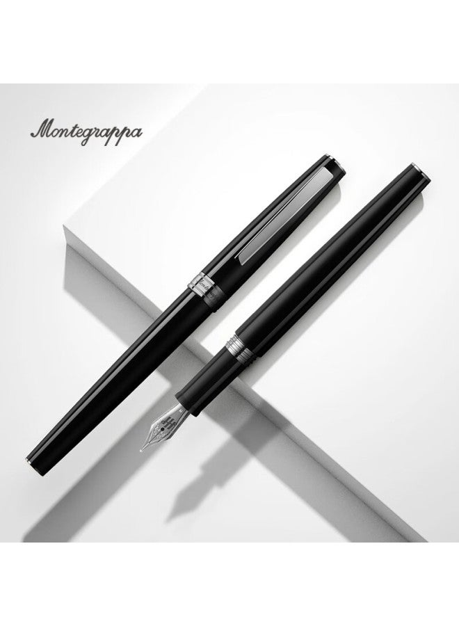 MONTEGRAPPA Wantejia Italian Imported Harmony Series Black Fountain Pen For Men And Women, High-end Gift Box, Business Gift Set, F Nib Isa1r2ac Gift - Image 5