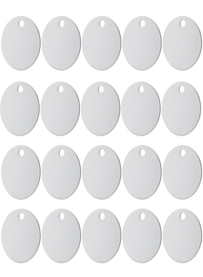 AUEAR, 20 Pack 25mm Round Shape Pet ID Tag Blank for Dog Cat Number Name Phone Charm Jewelry Making (Silver) - Image 1