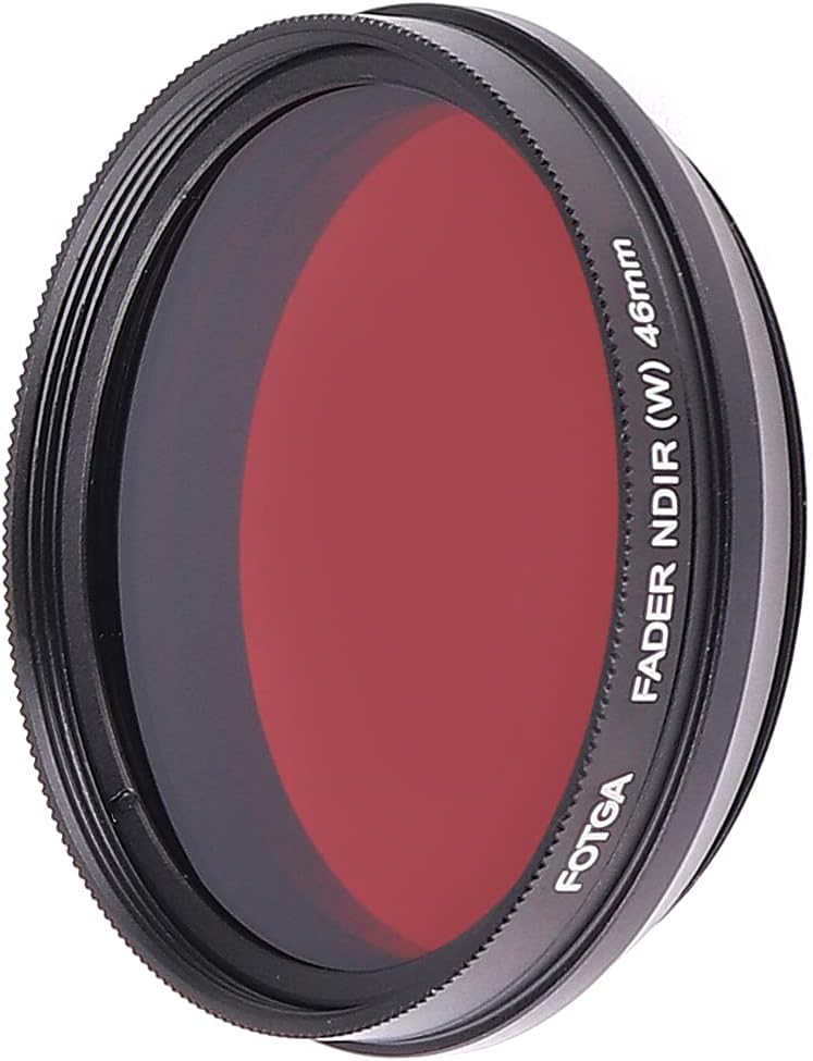 FocusFoto FOTGA 46mm All-in-One Adjustable Infrared IR Pass X-Ray Lens IR Filter, Variable from 530nm to 650nm 680nm 720nm 750nm Optical Glass - Image 1