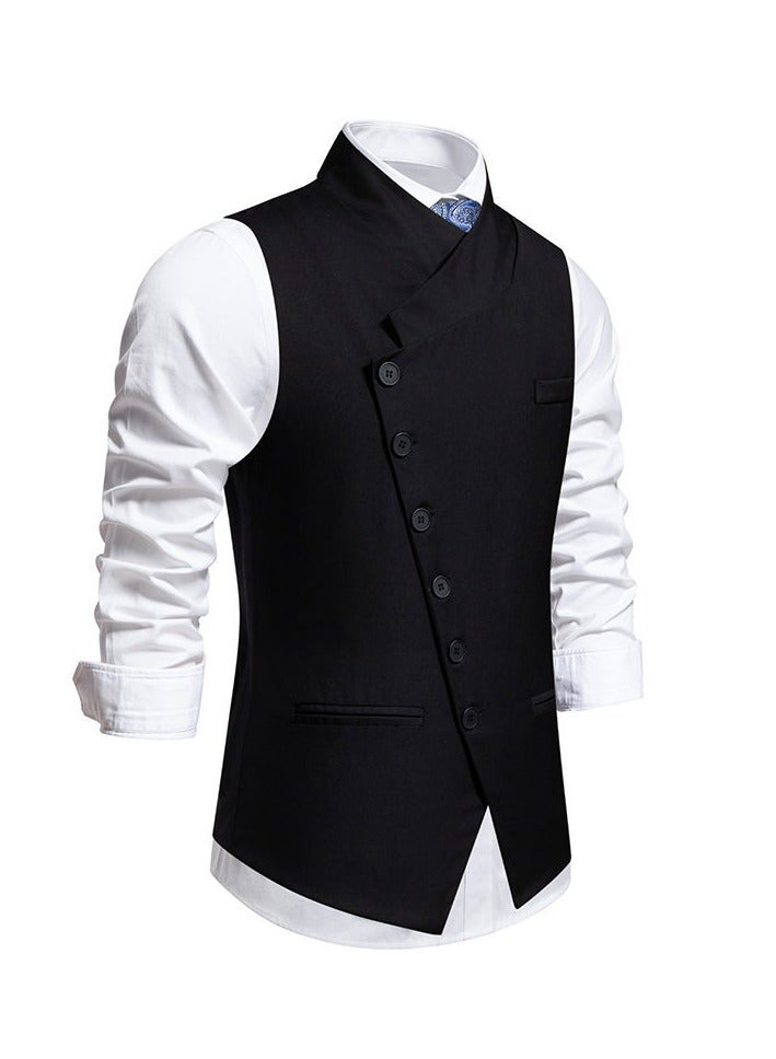 KUYING New Slanted Placket Single Breasted Suit Vest  - Image 2