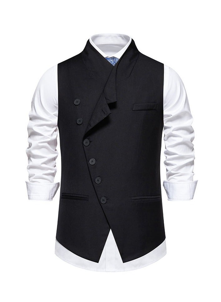 KUYING New Slanted Placket Single Breasted Suit Vest  - Image 1