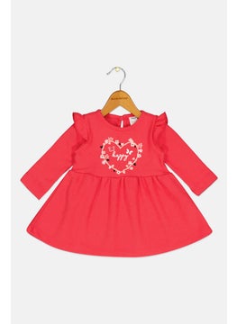 DeFacto Toddlers Girl Graphic Print Dress, Pink  - Image 1