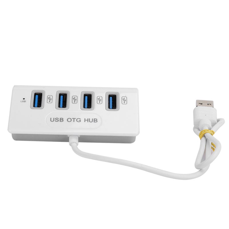 محطة إرساء USB مع موزع USB 2.0 بأربعة منافذ - وظيفة OTG للهواتف والأجهزة اللوحية التي تعمل بنظام أندرويد - متوافقة مع الأجهزة عالية السرعة بسرعة 480 ميجابت في الثانية لأجهزة الكمبيوتر المحمولة والهواتف المحمولة - Image 1
