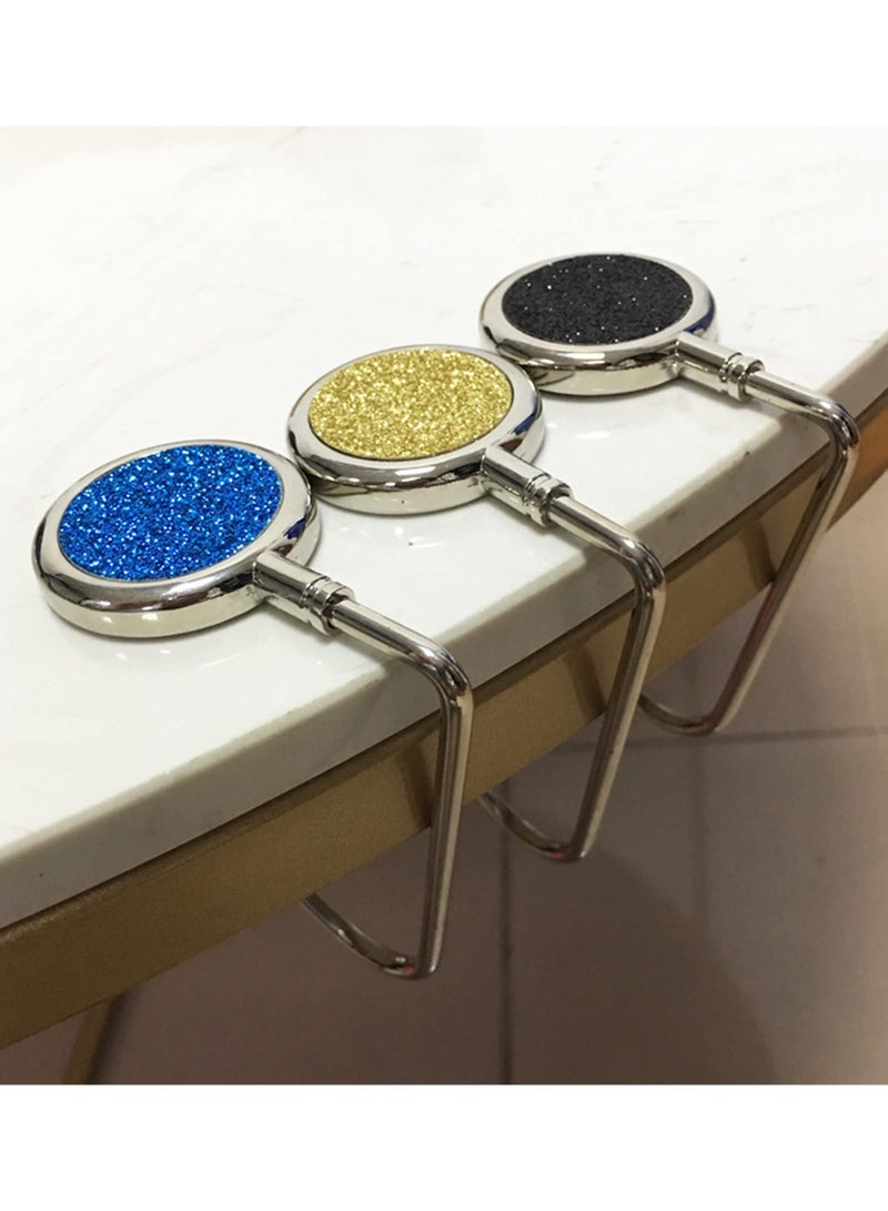 Handbag Purse Hanger Hooks for Table Portable Crystal Diamond Mini Duty Metal Bag - Image 3