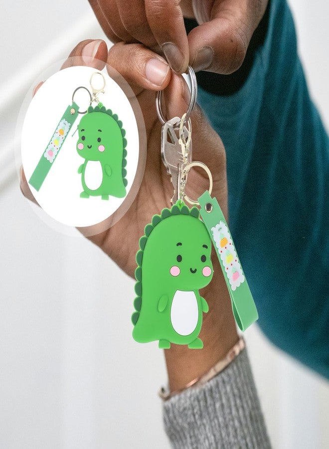 PACKOVE Silicone Dinosaur Keychain Coin Purse Small Wallet Cartoon Key Ring with Zipper and Detachable Strap for Keys Coins and Small Items - Image 5