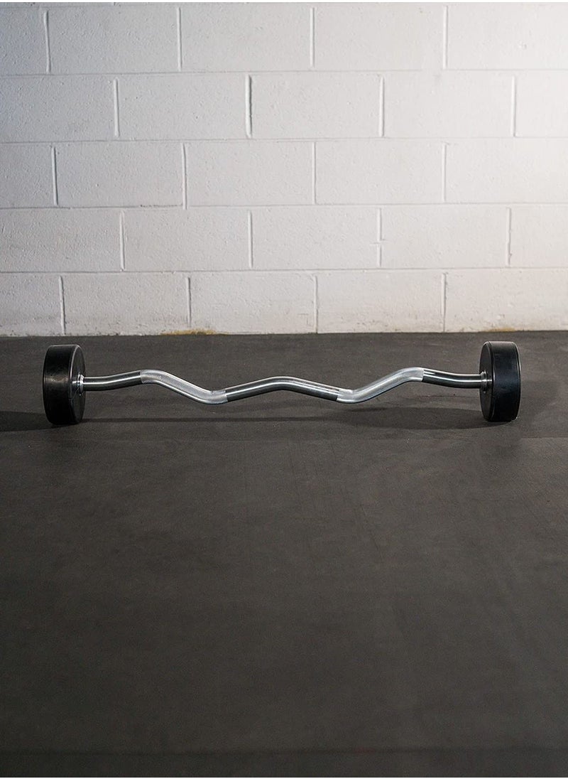 ULTIMAX Rubber Fixed Barbell Curl Workout Equipment One Pcs-10KG  - Image 2