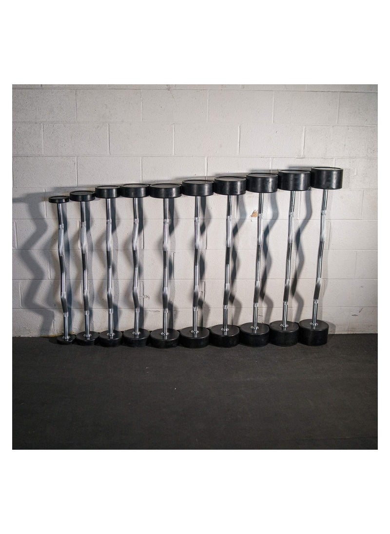 ULTIMAX Rubber Fixed Barbell Curl Workout Equipment One Pcs-10KG  - Image 4