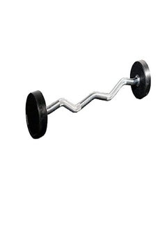 Rubber Fixed Barbell Curl Workout Equipment One Pcs-10KG
